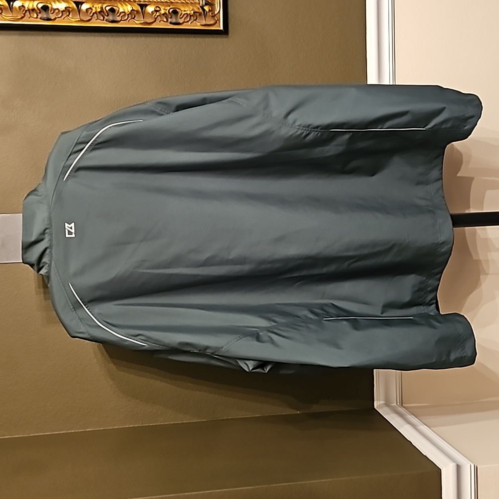 Cutter & Buck Men's CB Wind Rain WeatherTec Beacon Full Zip Jacket sz 5TG Coat - Picture 7 of 12